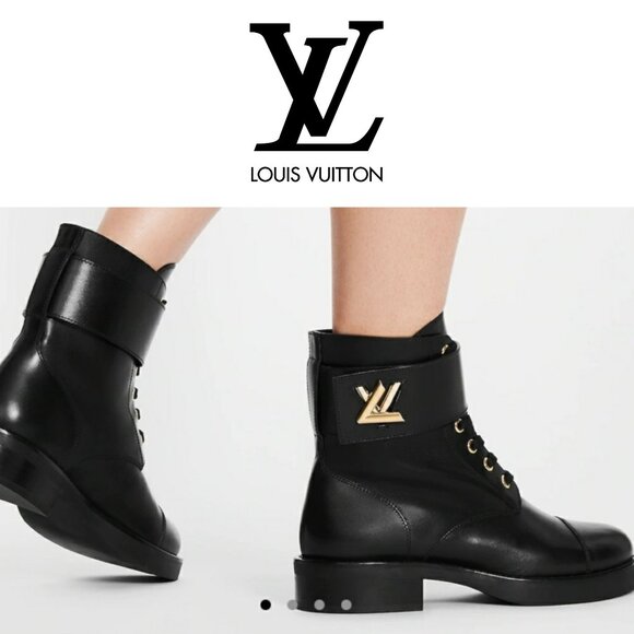 LOUIS VUITTON Wonderland Ranger Leather Boots - Black - With Box & Dustbags - Picture 1 of 13